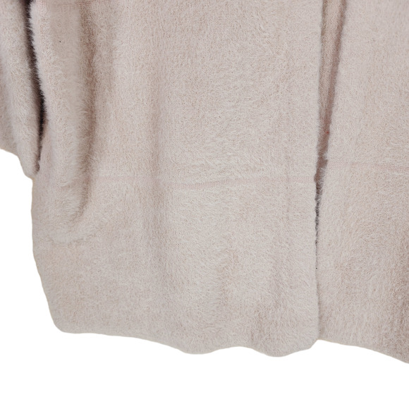 Chicos Furry Sweater Cardigan 0 S/4 Women Cream Open Front Eyelash Short Sleeve - Picture 4 of 11